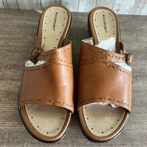 Rockport Women's Tan Slide Sandals 9.5